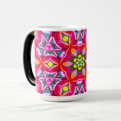 Red Plumeria Pattern Magic Mug