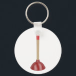 Red plunger keychain<br><div class="desc">Rubber plunger isolated on white background</div>