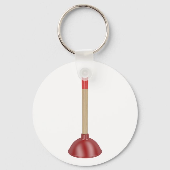 Red plunger keychain (Front)