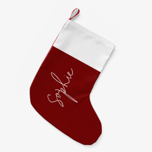 Red Plush Christmas Stocking,Personalized Small Christmas Stocking