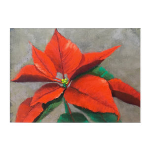 Red Poinsettia Acrylic Wall Art