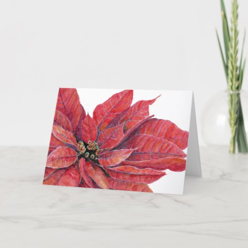 Red Poinsettia Christmas Cards