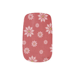 Red Poinsettia Christmas Nail Art