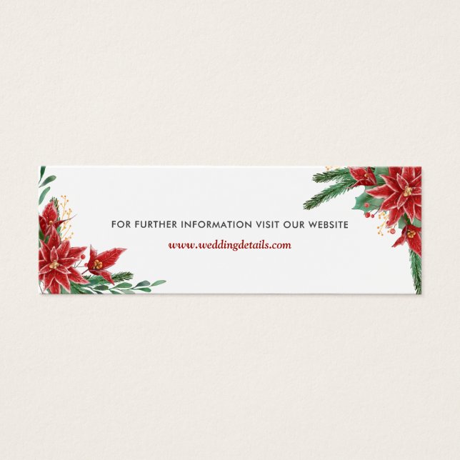 Red Poinsettia Christmas Wedding Website (Front)