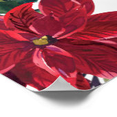 Red Poinsettia Floral  Bridal Shower Photo Prop Poster (Corner)