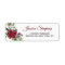 Red Poinsettia Floral Christmas Address Label
