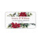 Red Poinsettia Floral Christmas Address Label
