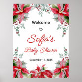 Christmas Theme Baby Shower Signs