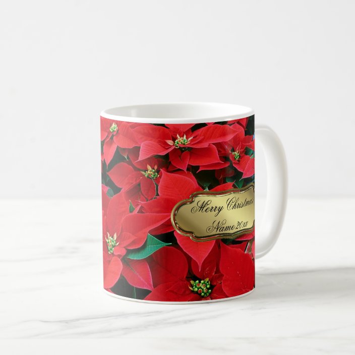 Red Poinsettia Holiday Coffee Mug Zazzle Com