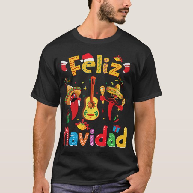 Red Poinsettia - Merry Christmas Flower - Happy Xm T-Shirt (Front)
