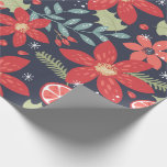 Red Poinsettia MERRY CHRISTMAS WRAPPING PAPER<br><div class="desc">Red Poinsettia MERRY CHRISTMAS WRAPPING PAPER</div>