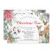 Red Poinsettia Wreath Deer & Bird Christmas Eve