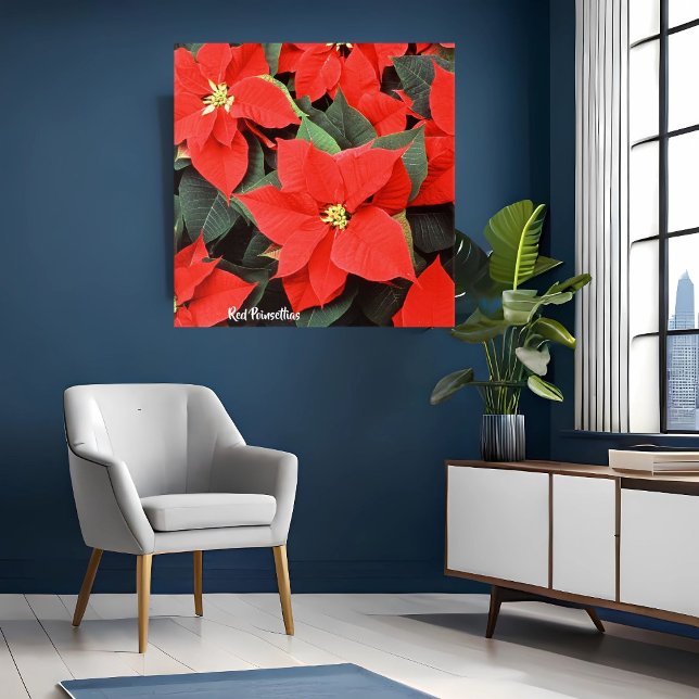 Red Poinsettias Acrylic Wall Art (Creator Uploaded)