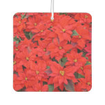 Red Poinsettias I Christmas Holiday Floral Photo Air Freshener