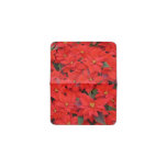Red Poinsettias I Christmas Holiday Floral Photo Card Holder