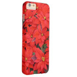 Red Poinsettias I Christmas Holiday Floral Photo Barely There iPhone 6 Plus Case