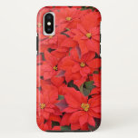 Red Poinsettias I Christmas Holiday Floral Photo iPhone XS Case