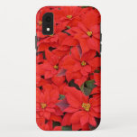 Red Poinsettias I Christmas Holiday Floral Photo iPhone XR Case