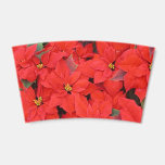 Red Poinsettias I Christmas Holiday Floral Photo Coffee Cup Sleeve