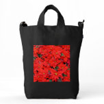 Red Poinsettias I Christmas Holiday Floral Photo Duck Bag
