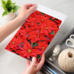 Red Poinsettias I Christmas Holiday Floral Photo Envelope Mailers