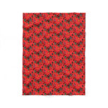Red Poinsettias I Christmas Holiday Floral Photo Fleece Blanket
