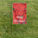 Red Poinsettias I Christmas Holiday Floral Photo Garden Flag
