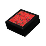 Red Poinsettias I Christmas Holiday Floral Photo Gift Box