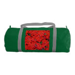 Red Poinsettias I Christmas Holiday Floral Photo Gym Bag