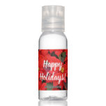 Red Poinsettias I Christmas Holiday Floral Photo Hand Sanitizer