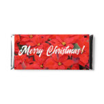 Red Poinsettias I Christmas Holiday Floral Photo Hershey Bar Favors