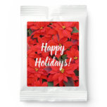 Red Poinsettias I Christmas Holiday Floral Photo Hot Chocolate Drink Mix