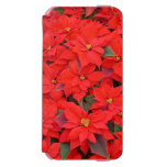 Red Poinsettias I Christmas Holiday Floral Photo iPhone 6/6s Wallet Case