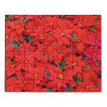 Red Poinsettias I Christmas Holiday Floral Photo Jigsaw Puzzle