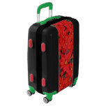 Red Poinsettias I Christmas Holiday Floral Photo Luggage
