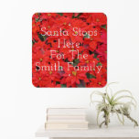 Red Poinsettias I Christmas Holiday Floral Photo Metal Sign