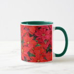 Red Poinsettias I Christmas Holiday Floral Photo Mug