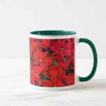Red Poinsettias I Christmas Holiday Floral Photo Mug
