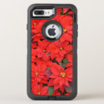 Red Poinsettias I Christmas Holiday Floral Photo OtterBox Defender iPhone 8 Plus/7 Plus Case