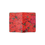 Red Poinsettias I Christmas Holiday Floral Photo Passport Holder
