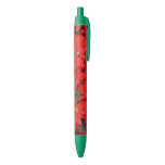 Red Poinsettias I Christmas Holiday Floral Photo Pen