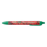 Red Poinsettias I Christmas Holiday Floral Photo Pen