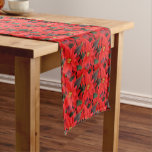 Red Poinsettias I Christmas Holiday Floral Photo Short Table Runner