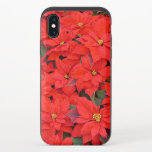 Red Poinsettias I Christmas Holiday Floral Photo iPhone XS Slider Case