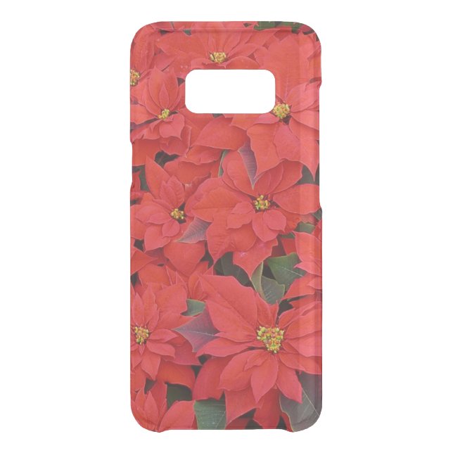 Red Poinsettias I Christmas Holiday Floral Photo Uncommon Samsung Galaxy Case (Back)