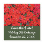 Red Poinsettias I Christmas Holiday Save the Date