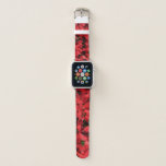 Red Poinsettias II Christmas Holiday Floral Apple Watch Band