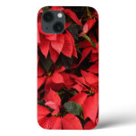 Red Poinsettias II Christmas Holiday Floral iPhone 13 Case
