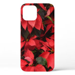 Red Poinsettias II Christmas Holiday Floral iPhone 12 Case