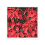 Red Poinsettias II Christmas Holiday Floral Napkins